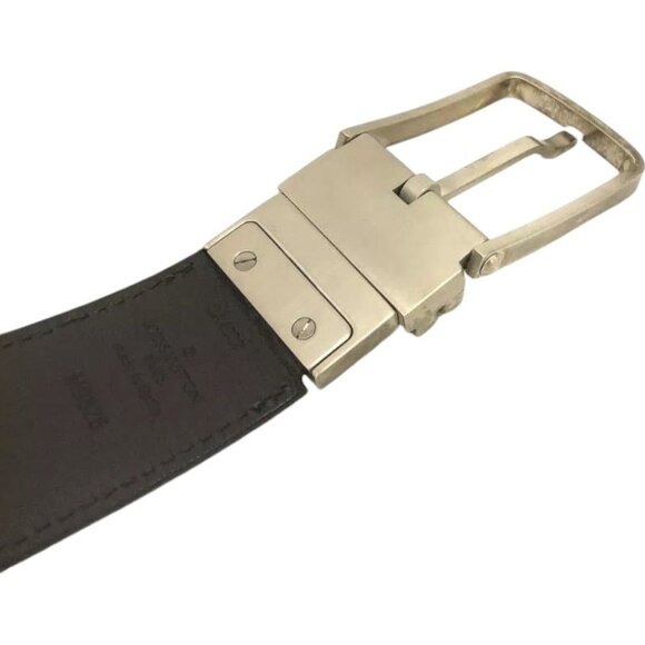 624246AP (S3) Louis Vuitton Belt Infini Ceinture 90cm Mens Black Leather - Picture 5 of 8